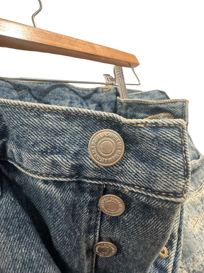 Supreme MM6 Maison Margiela Distressed Loose Fit Selvedge Jean Blue