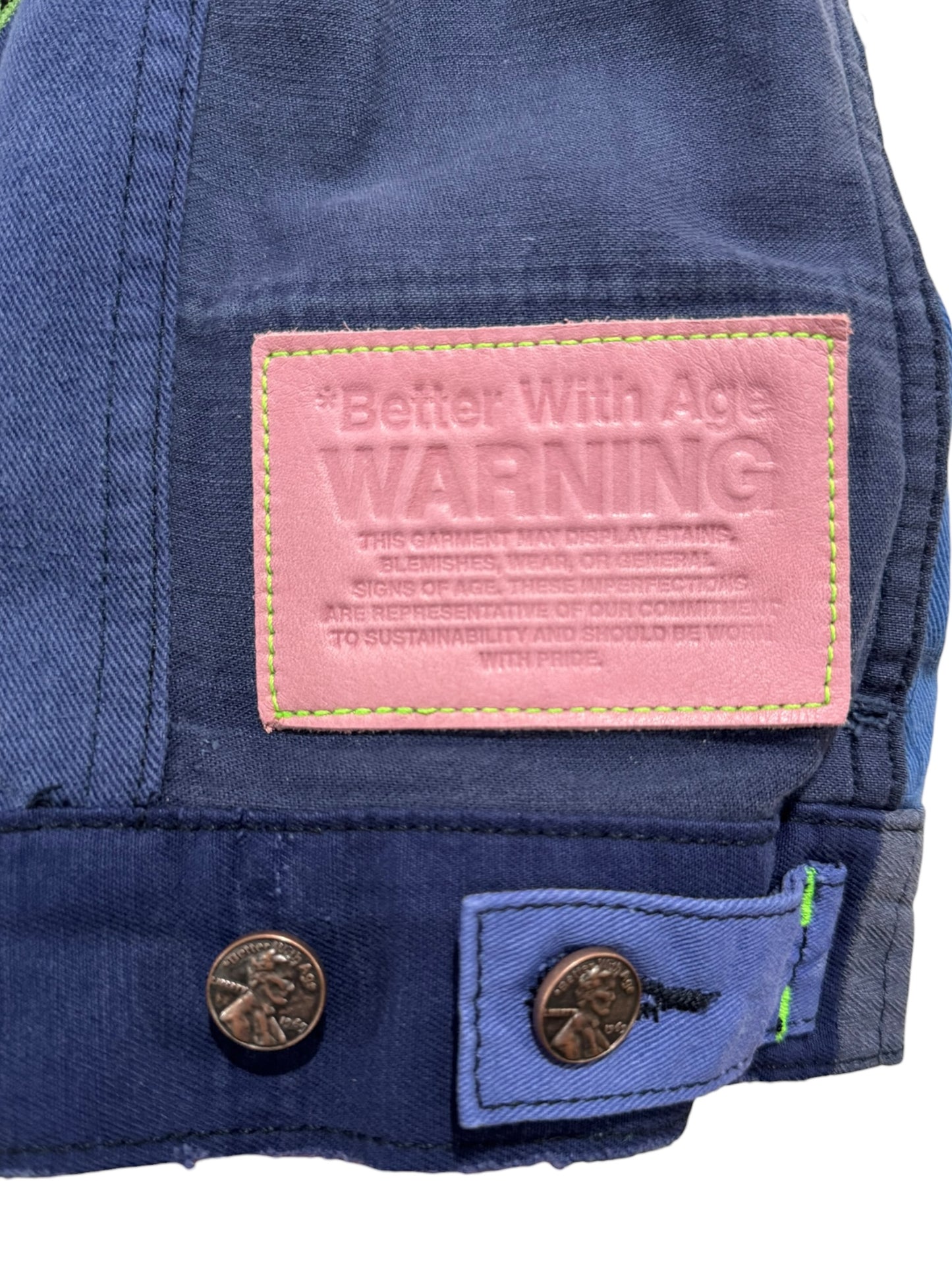 Better With Age Camion Reconstructed French Work Jacket Blue