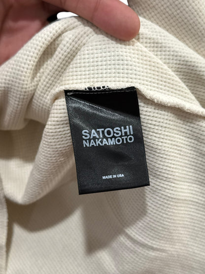 Satoshi Nakamoto Bleached Luke Thermal Tee Black White