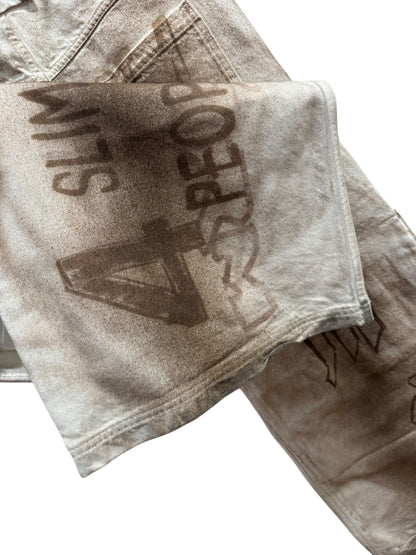 Mowalola x Travis Scott Cactus Jack Logo Cargo Pants Ash