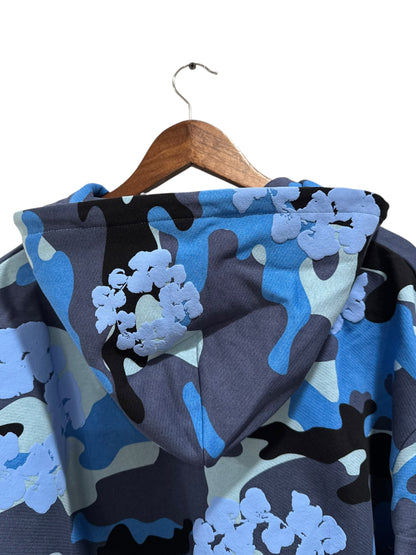 Denim Tears The Cotton Wreath Zip Hoodie Blue Camo