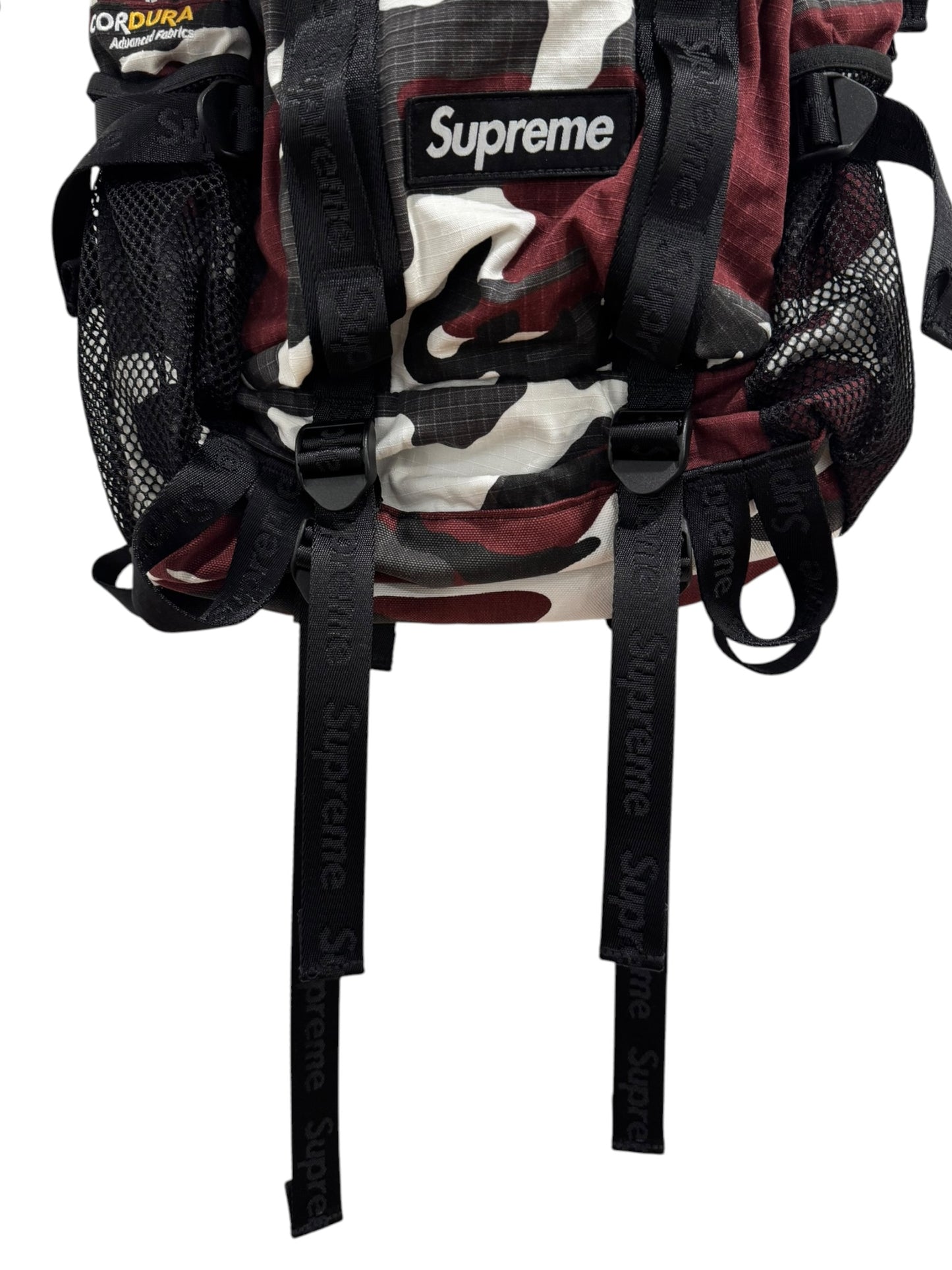 Supreme Logo Backpack SS26 Red Camo