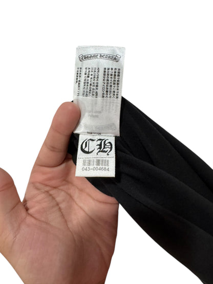 Chrome Hearts Neck Logo Long Slevee Tee Black White