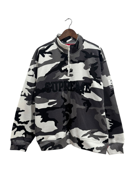 Supreme Seoul Shop Flag Half Zip Pullover Snow Camo