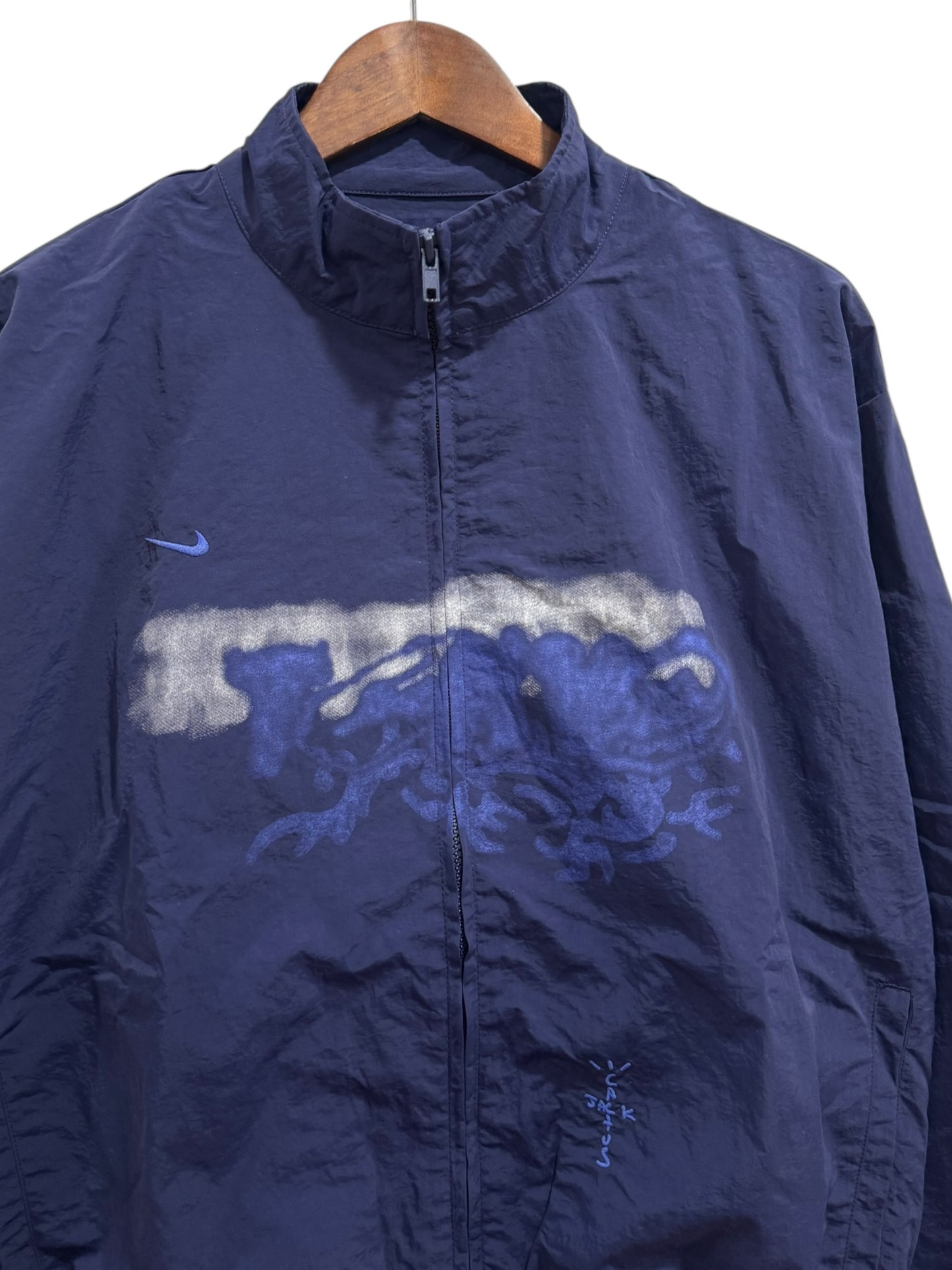 Travis Scott x Fragment x Nike Tokyo Windbreaker Jacket Navy