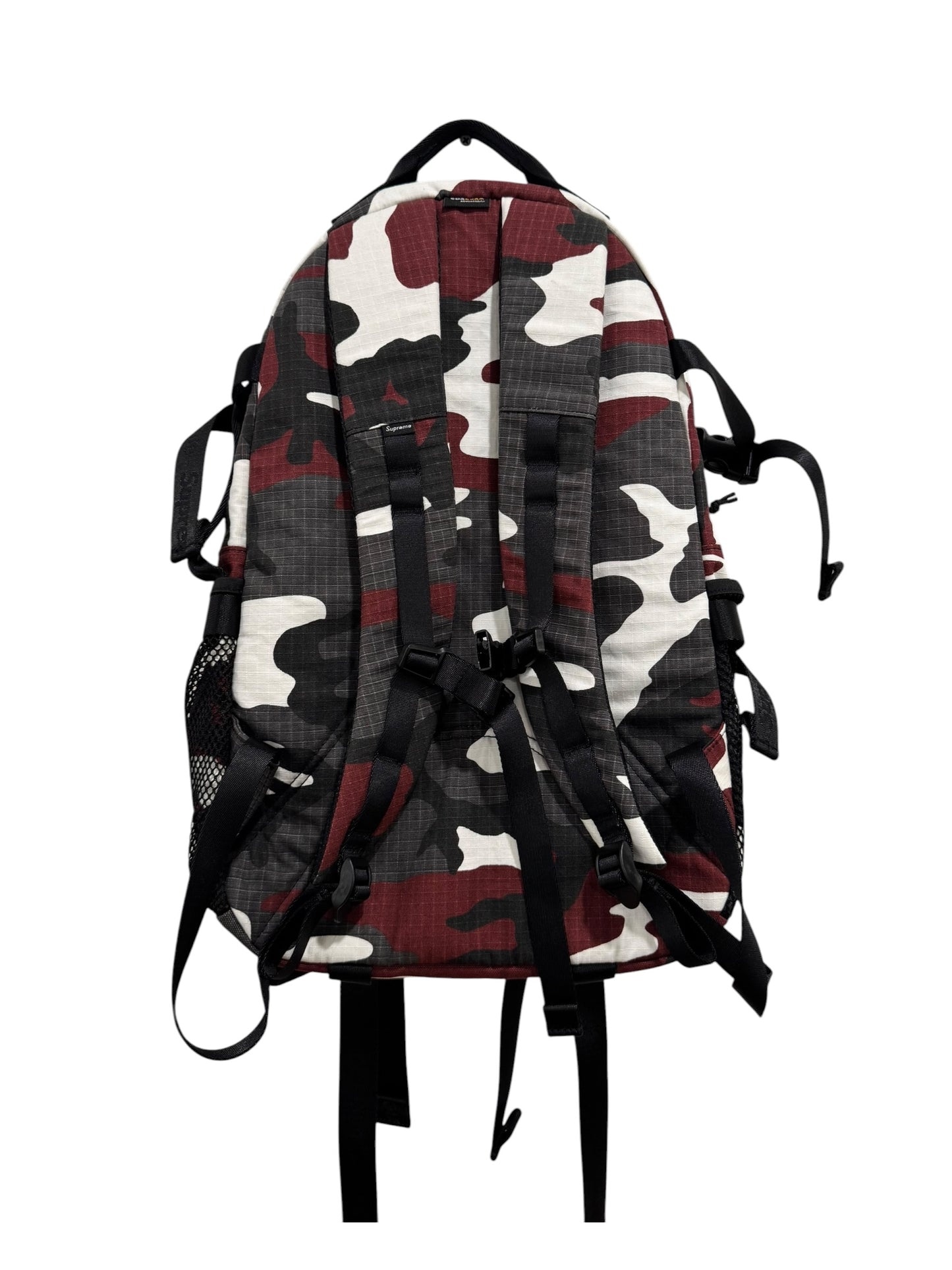 Supreme Logo Backpack SS26 Red Camo
