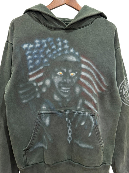 Travis Scott NYC Metlife Exclusive Flag Hoodie Washed Green
