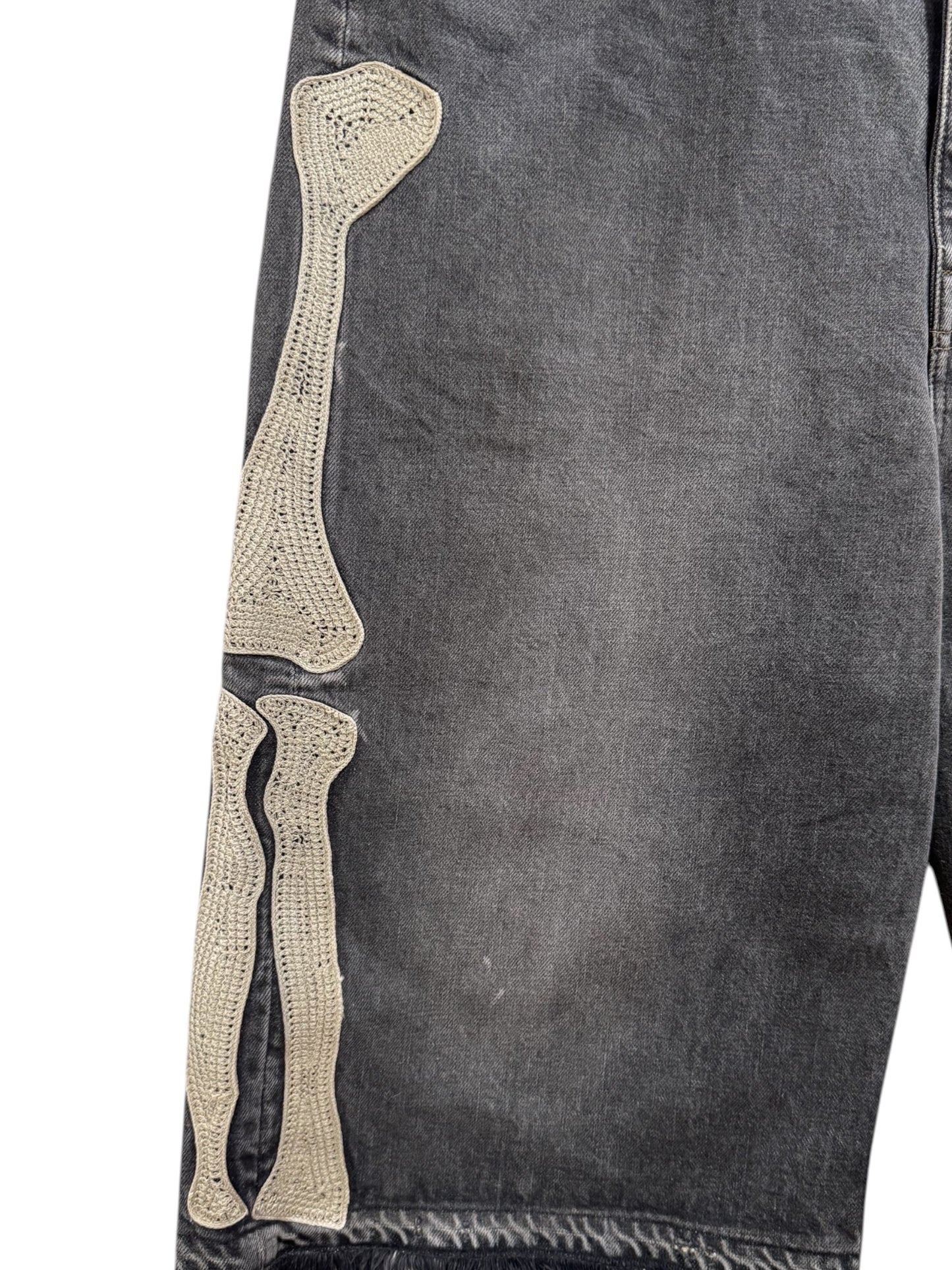 Kapital 14oz Denim 5P Bone Shorts Black