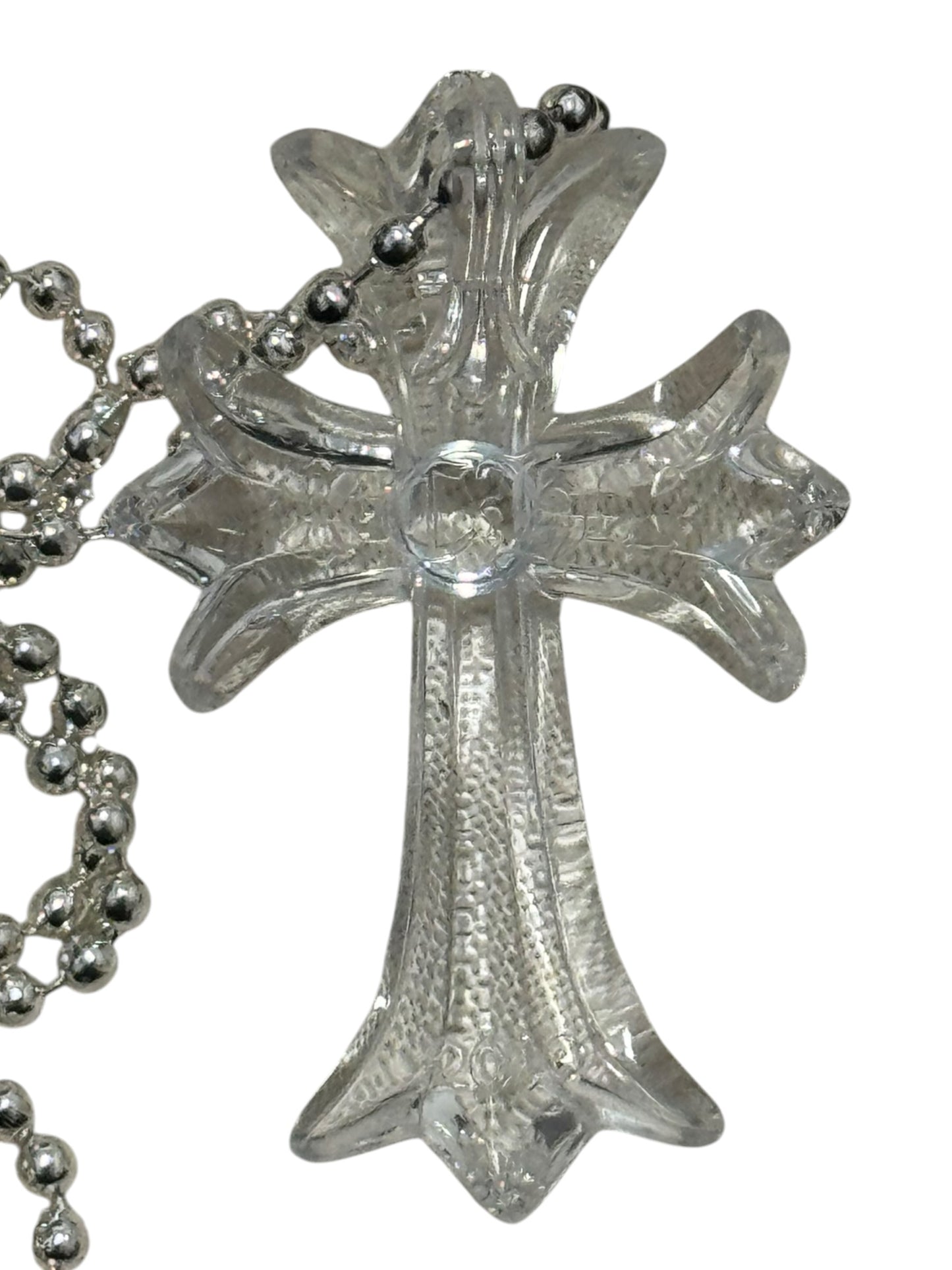 Chrome Hearts CH Cross Necklace Clear Translucent