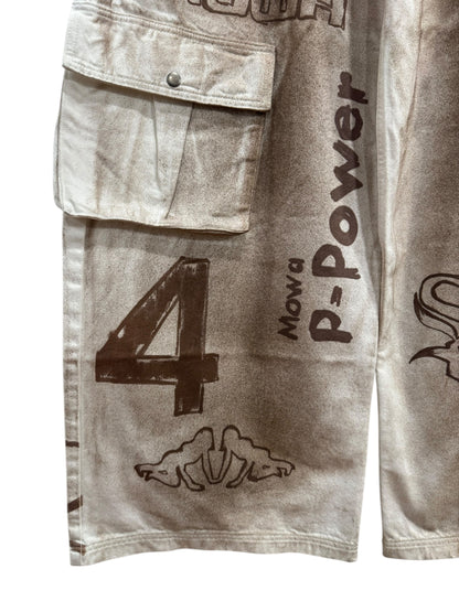 Mowalola x Travis Scott Cactus Jack Logo Cargo Pants Ash