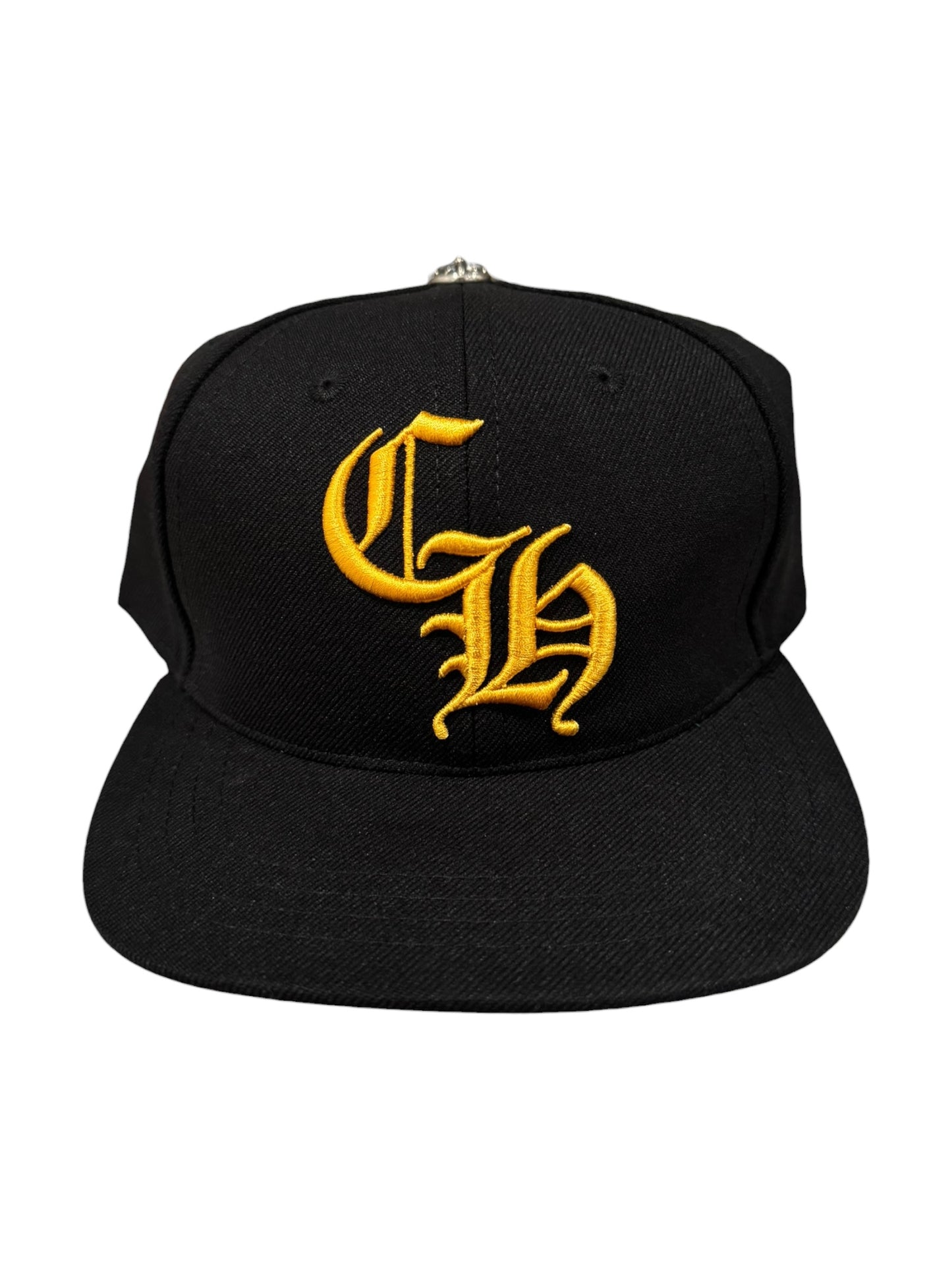 Chrome Hearts CH Logo Baseball Snapback Black Yellow
