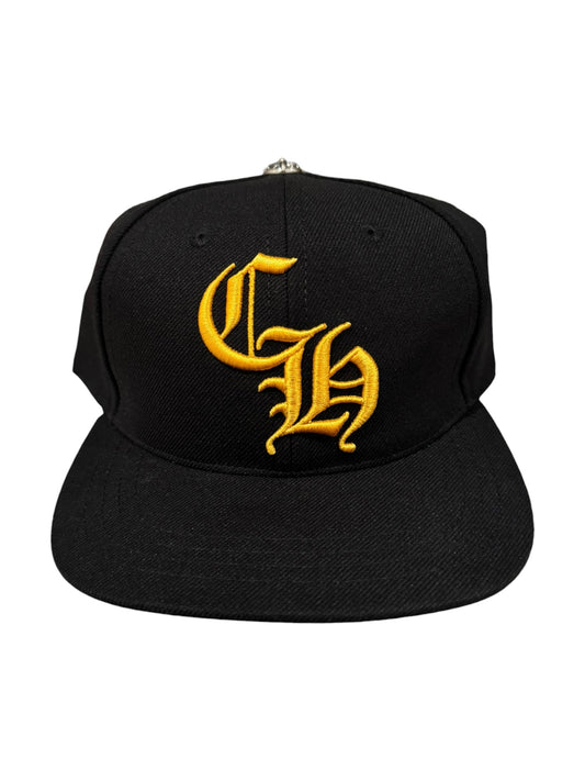 Chrome Hearts CH Logo Baseball Snapback Black Yellow