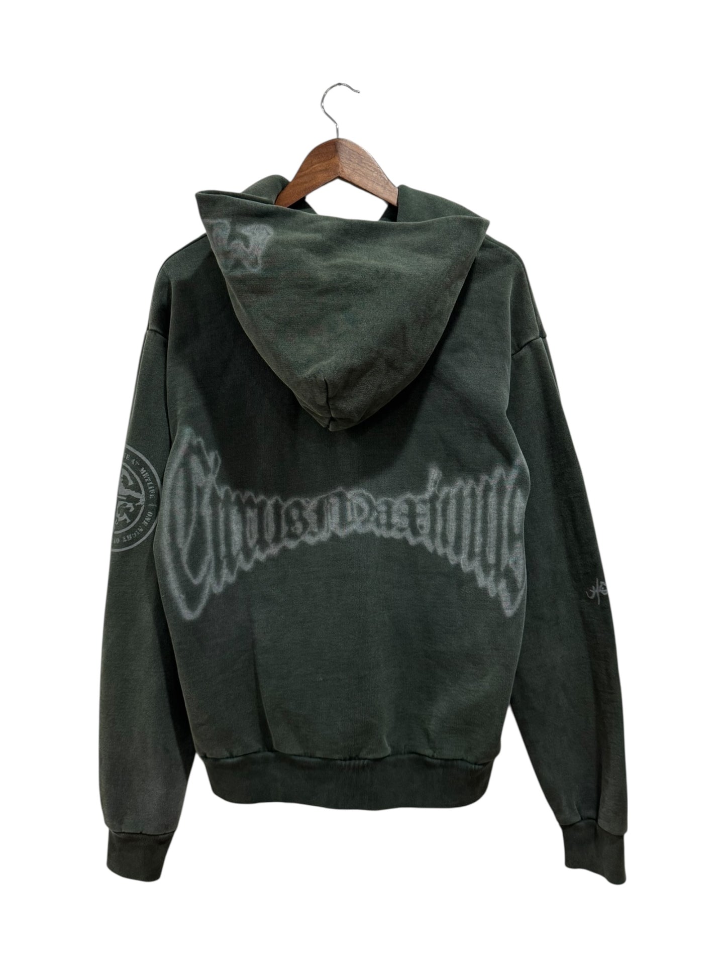 Travis Scott NYC Metlife Exclusive Flag Hoodie Washed Green