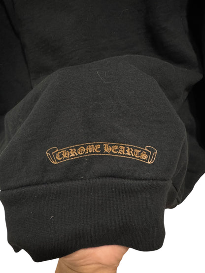 Chrome Hearts Vertical Logo FU Hoodie Black Brown