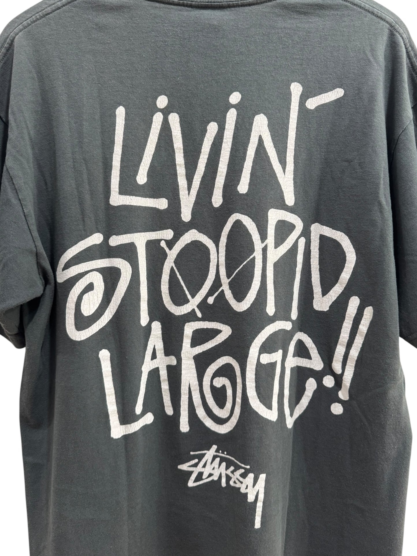 Stussy Livin Stoopid Large Tee Grey