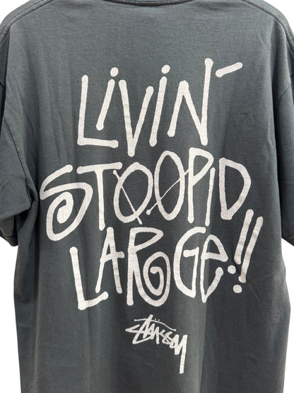 Stussy Livin Stoopid Large Tee Grey