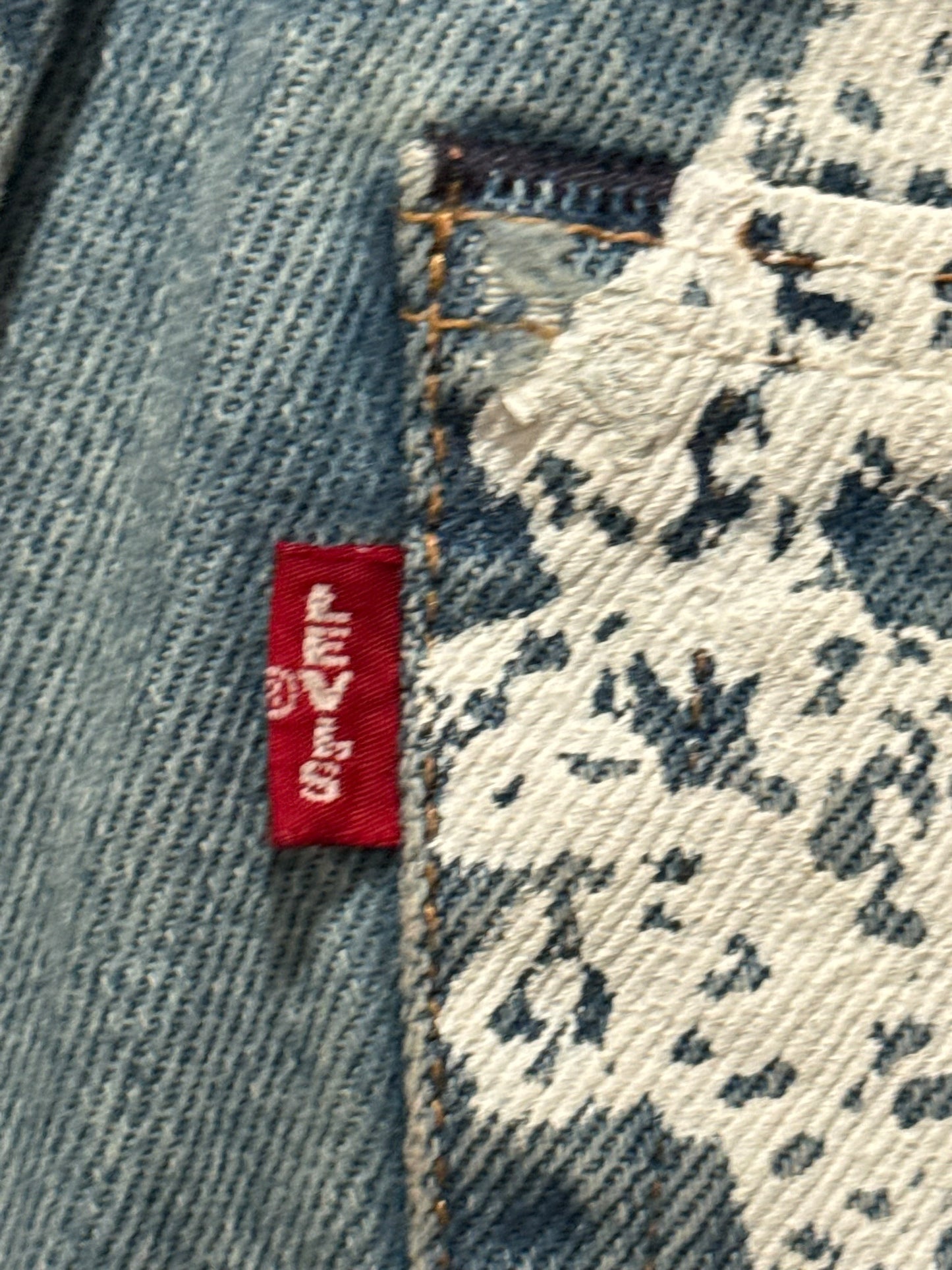 Denim Tears x Virgil Abloh Message In A Tear Printed Jeans Blue Indigo