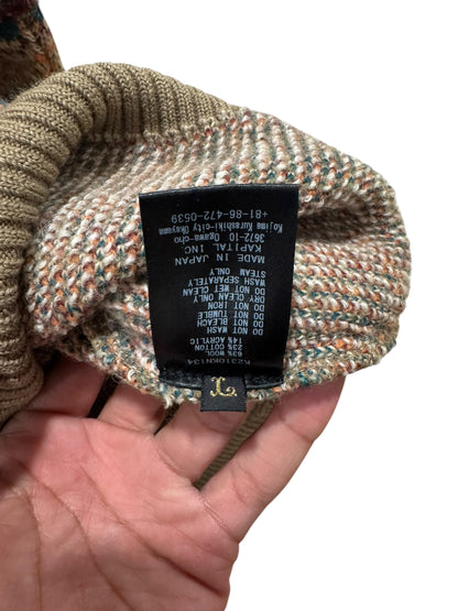 Kapital 7G Wool Fair Isle Bone Sweater Brown Multicolor