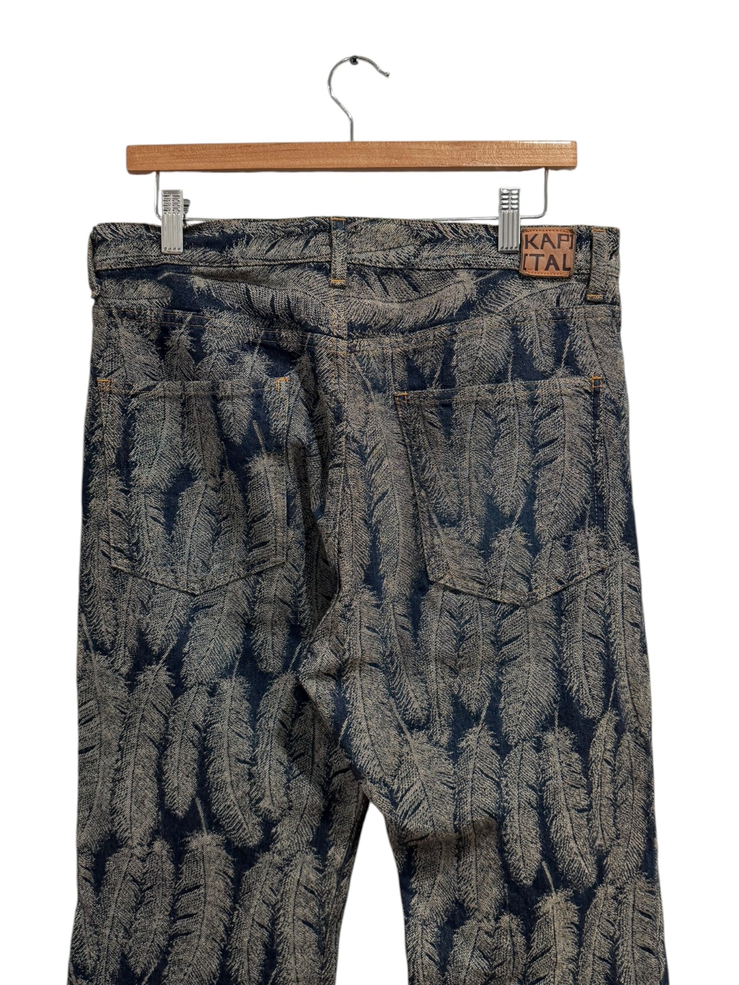 Kapital Magpie Feather Flare Jeans Dark Indigo