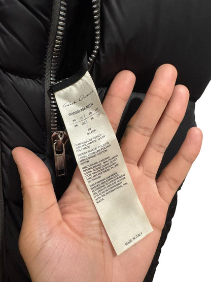 Rick Owens Strobe Gimp Puffer Vest Black