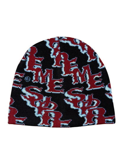 Supreme Slanted Gothic Outline Beanie Black