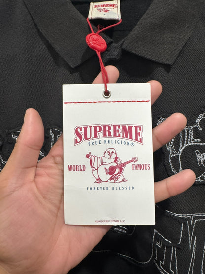 Supreme x True Religion Applique Polo Black