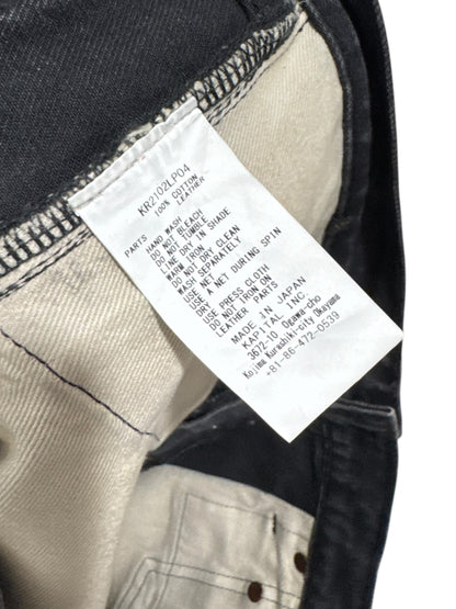 Kapital 14oz Black Denim Monkey Cisco Studded Jeans Black