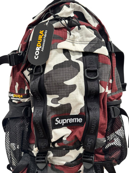 Supreme Logo Backpack SS26 Red Camo