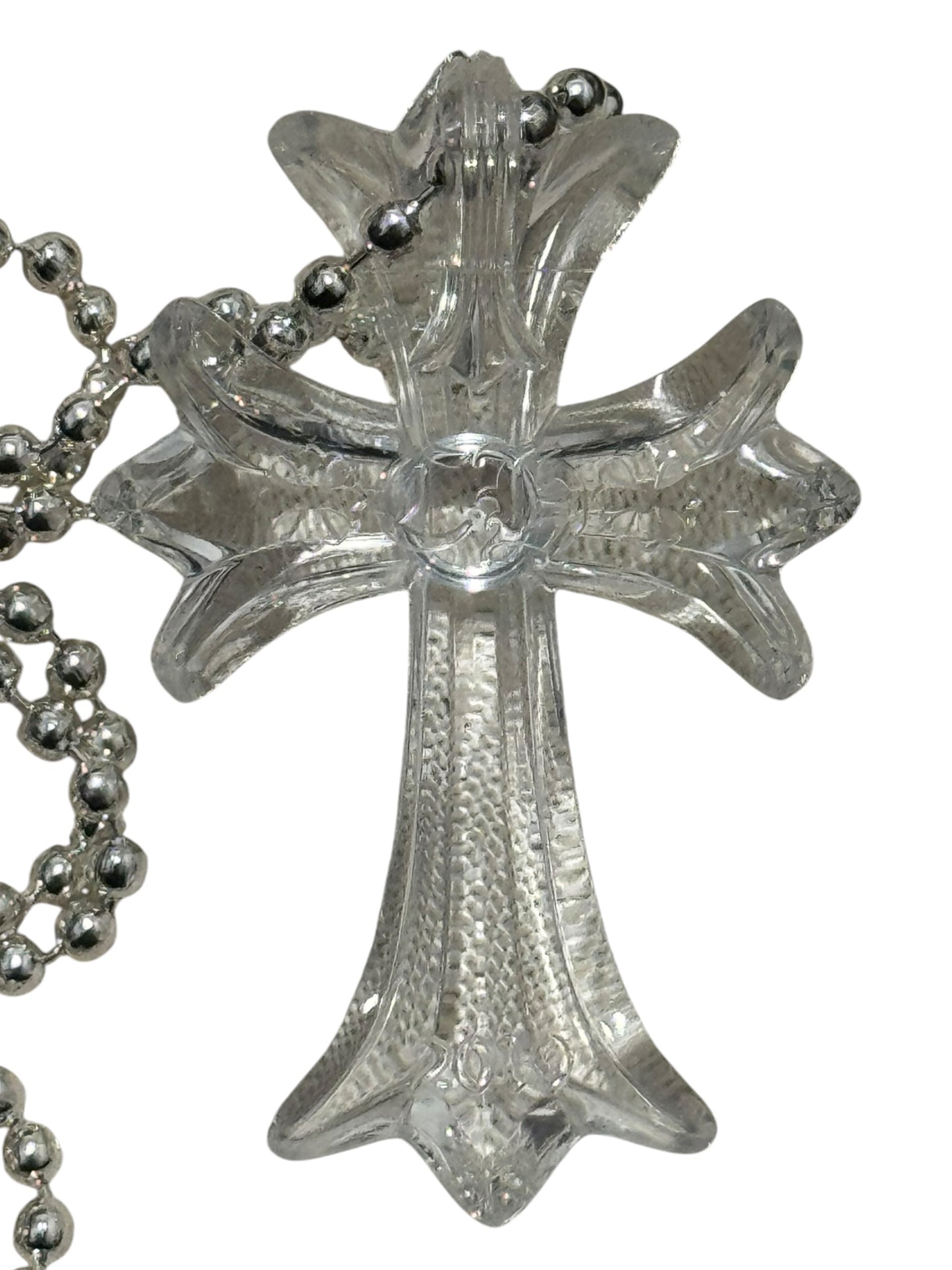 Chrome Hearts CH Cross Necklace Clear Translucent