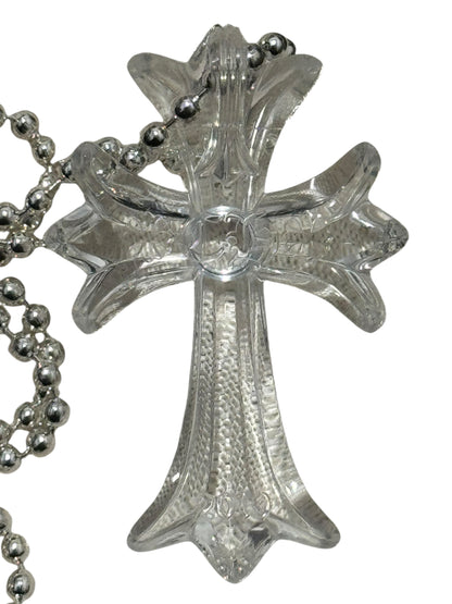 Chrome Hearts CH Cross Necklace Clear Translucent