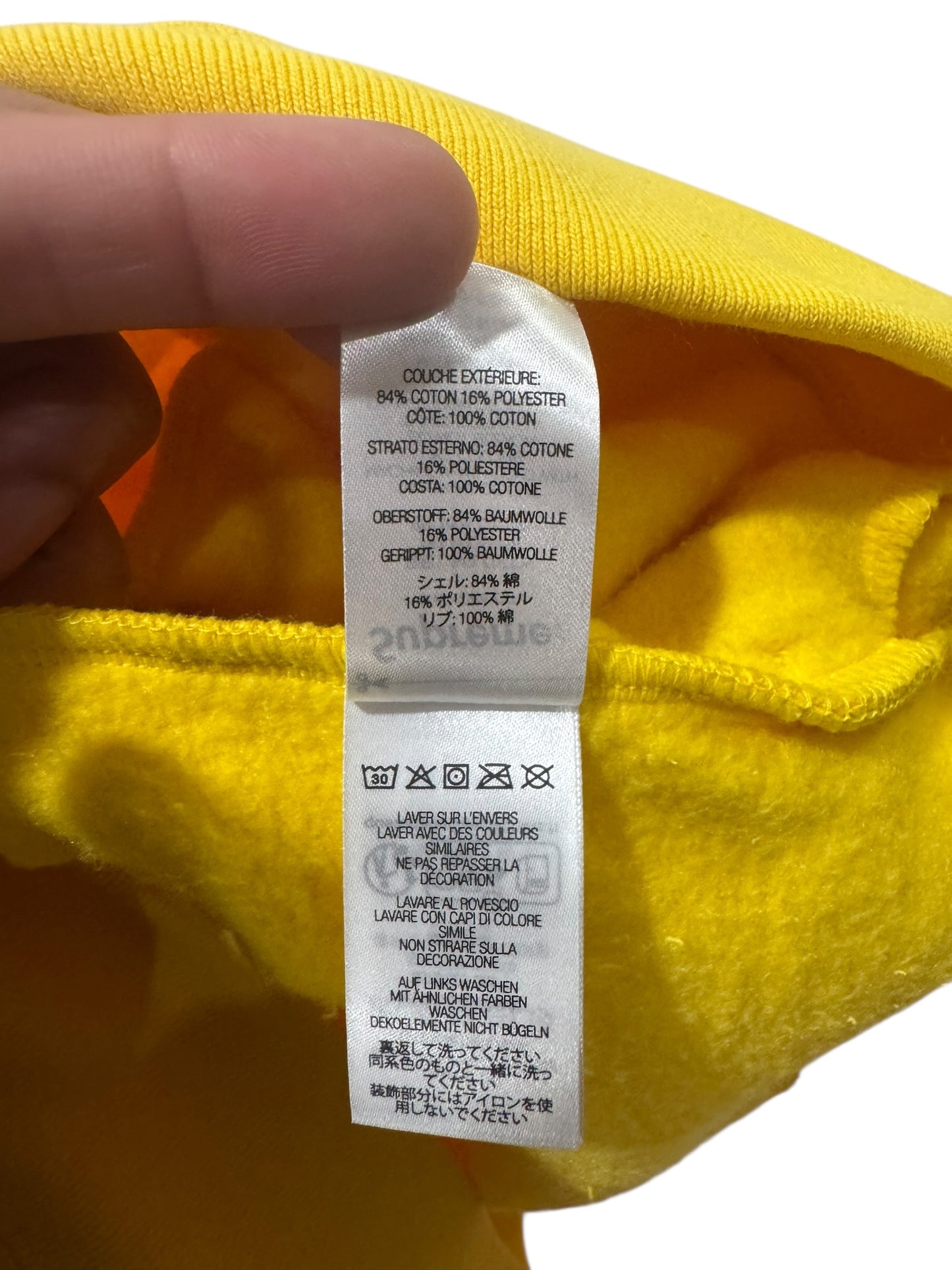 Supreme Paris Shop Flag Half Zip Pullover Yellow