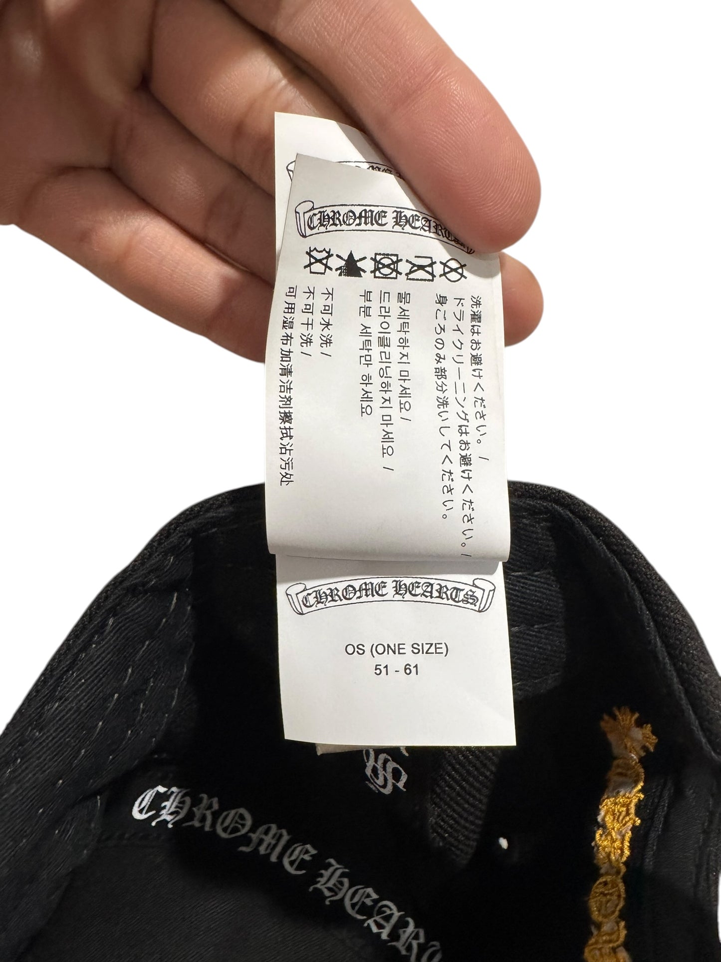 Chrome Hearts CH Logo Baseball Snapback Black Yellow