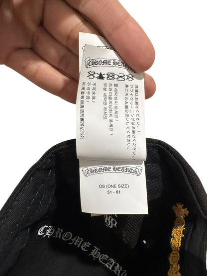 Chrome Hearts CH Logo Baseball Snapback Black Yellow