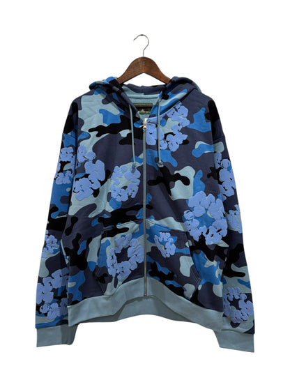 Denim Tears The Cotton Wreath Zip Hoodie Blue Camo