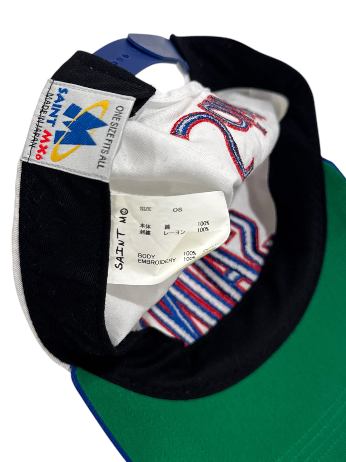 Saint Michael Authentic God Love Giants Snapback White Blue