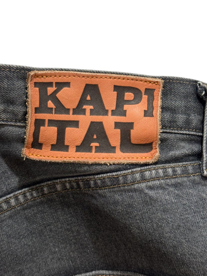 Kapital 14oz Denim 5P Bone Shorts Black