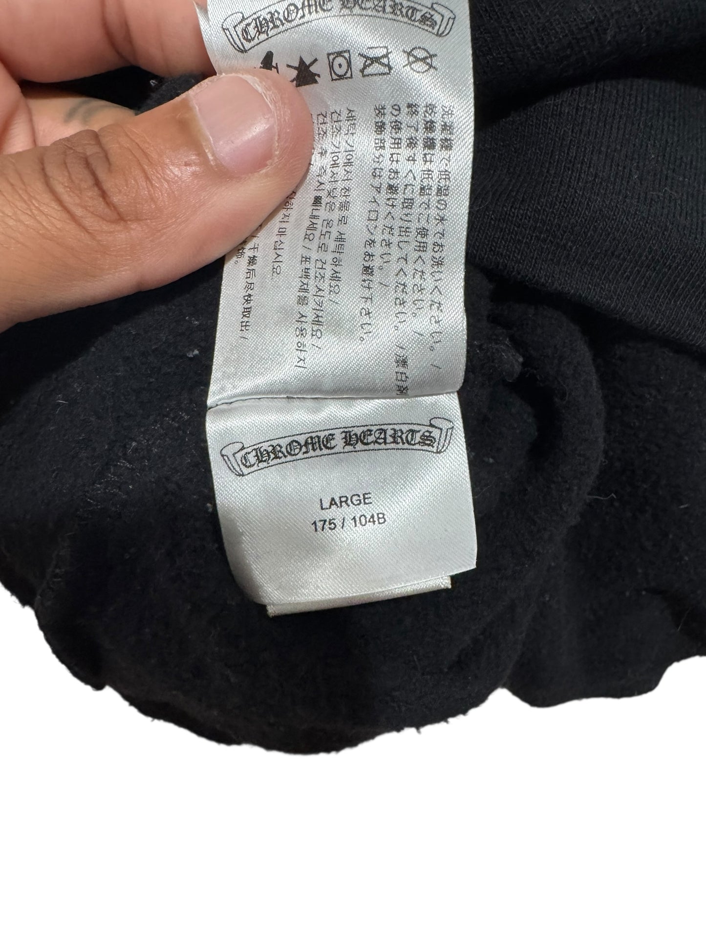 Chrome Hearts Vertical Logo FU Hoodie Black Brown