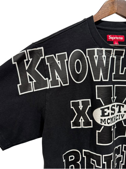 Supreme Overprint Knowledge Tee Black