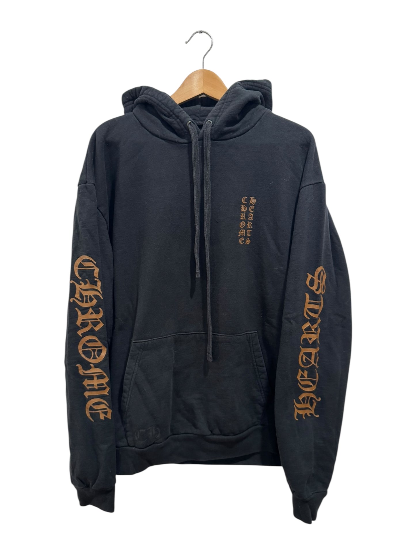 Chrome Hearts Vertical Logo FU Hoodie Black Brown