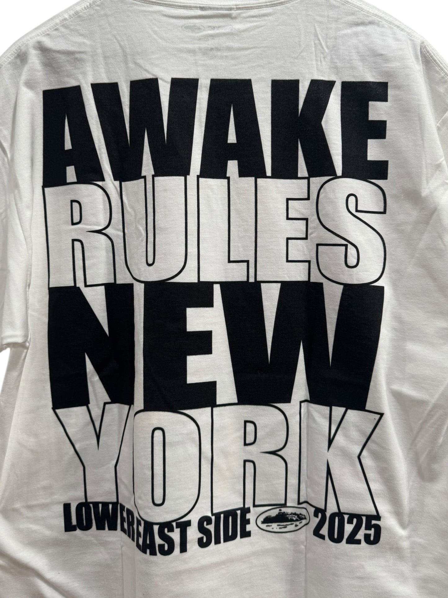 Awake NY x Corteiz Rules New York Tee White