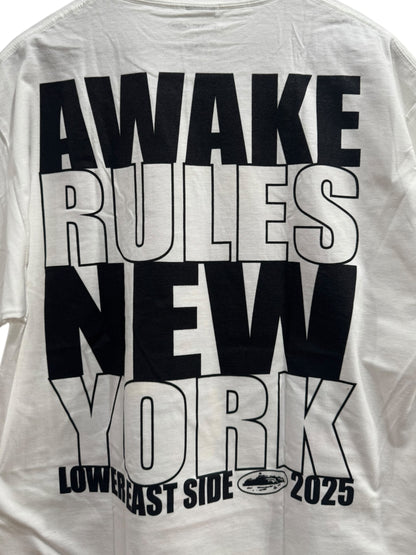 Awake NY x Corteiz Rules New York Tee White