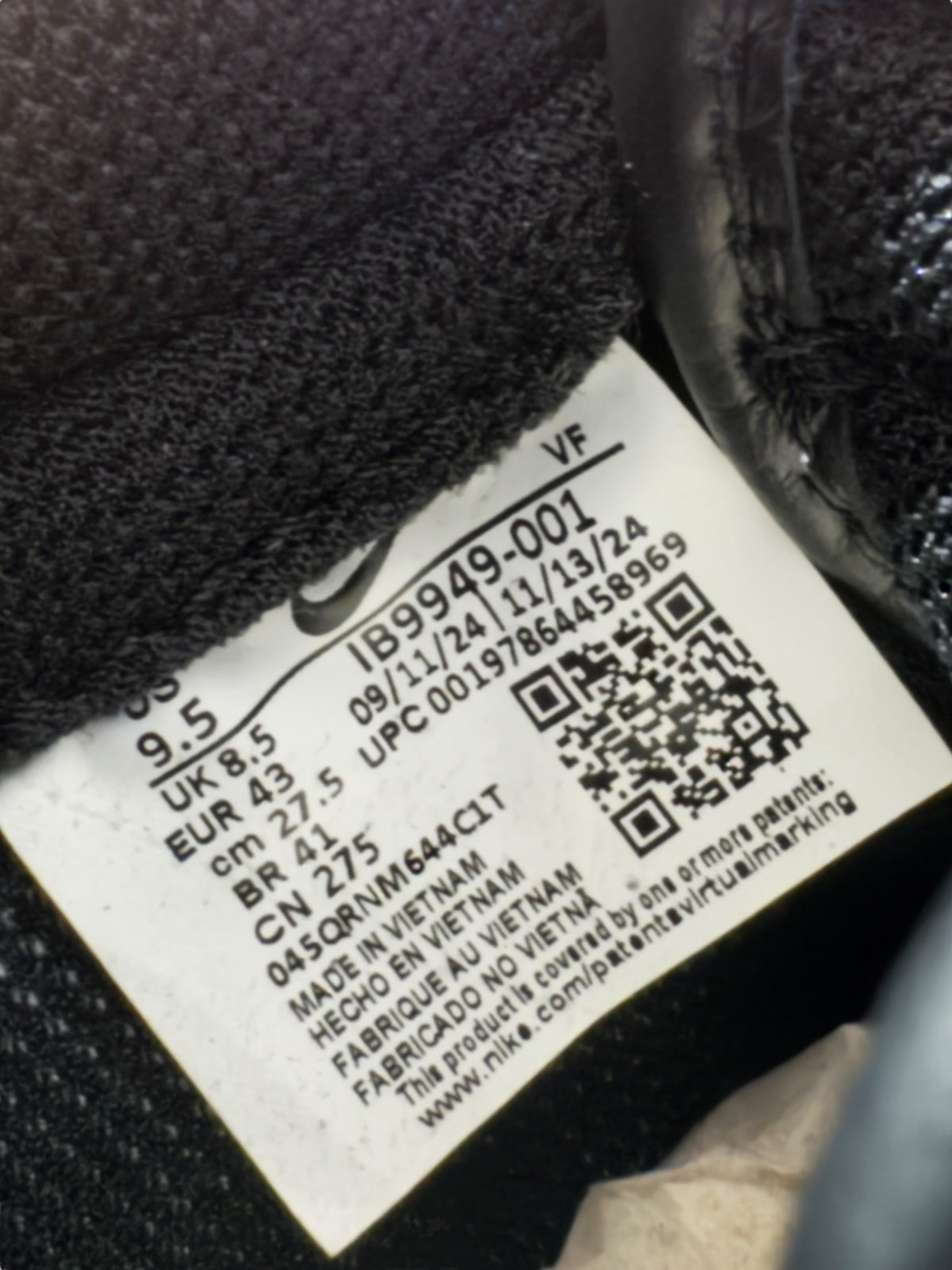 Nike Air Force 1 Low Retro SP BLACK Comme des Garçons Black