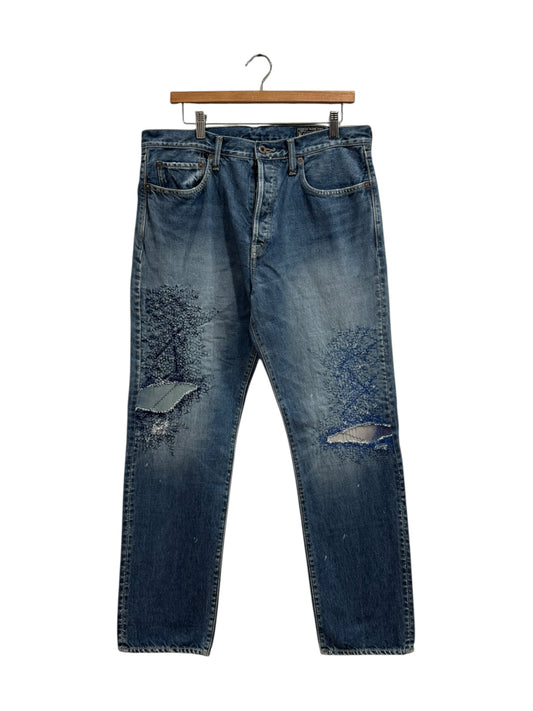 Kapital 14oz Denim 5P Monkey Cisco 3YearsFade Jeans Indigo