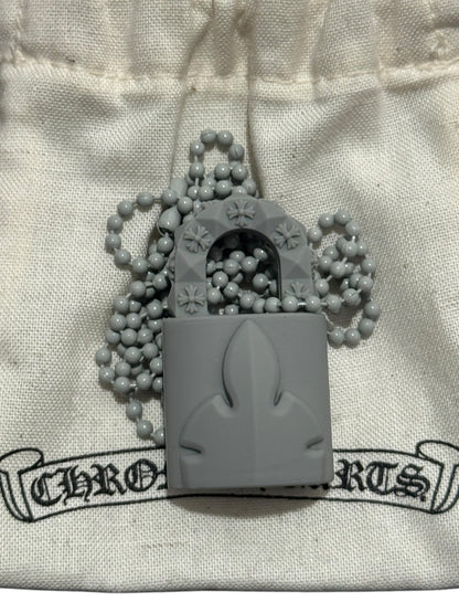Chrome Hearts Silicone Lock Necklace Grey