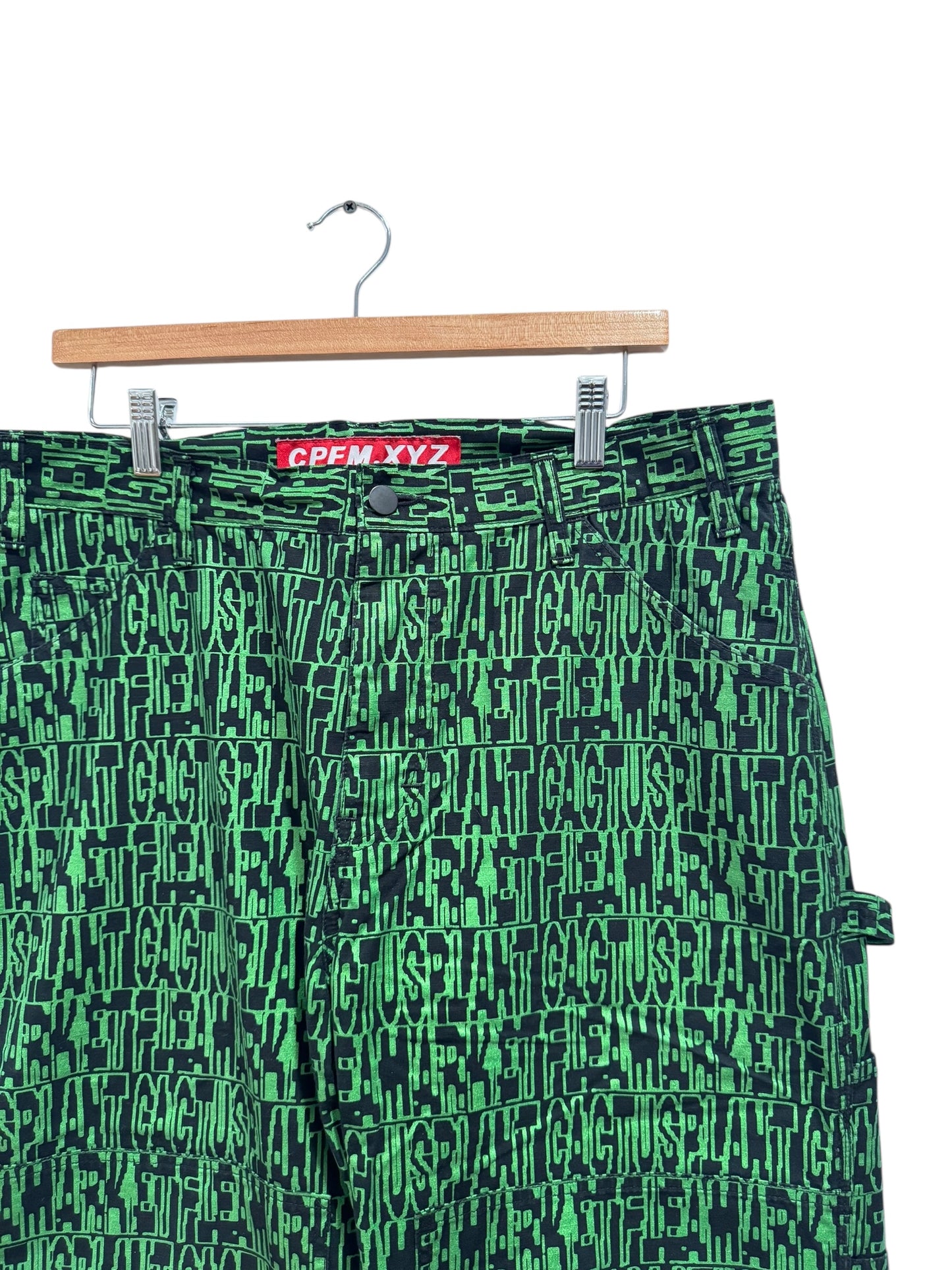 Cactus Plant Flea Market Anxiety Reflective Pants Green
