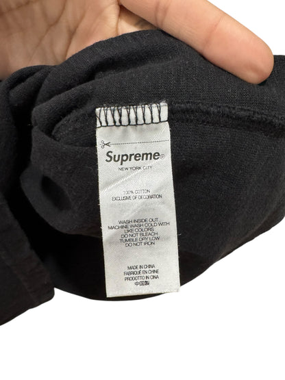 Supreme Overprint Knowledge Tee Black