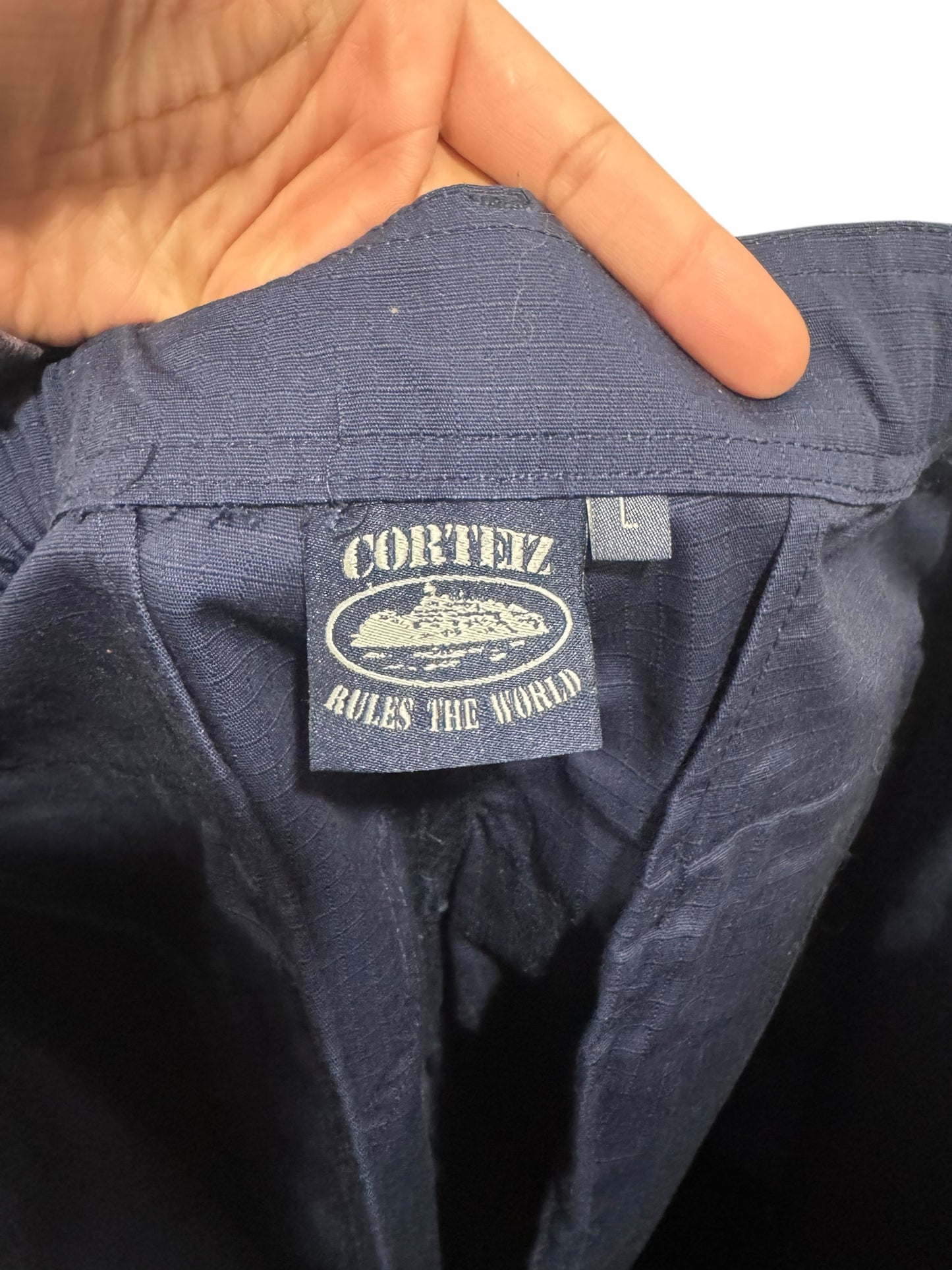 Corteiz Guerillaz Cargo Pants Navy Blue