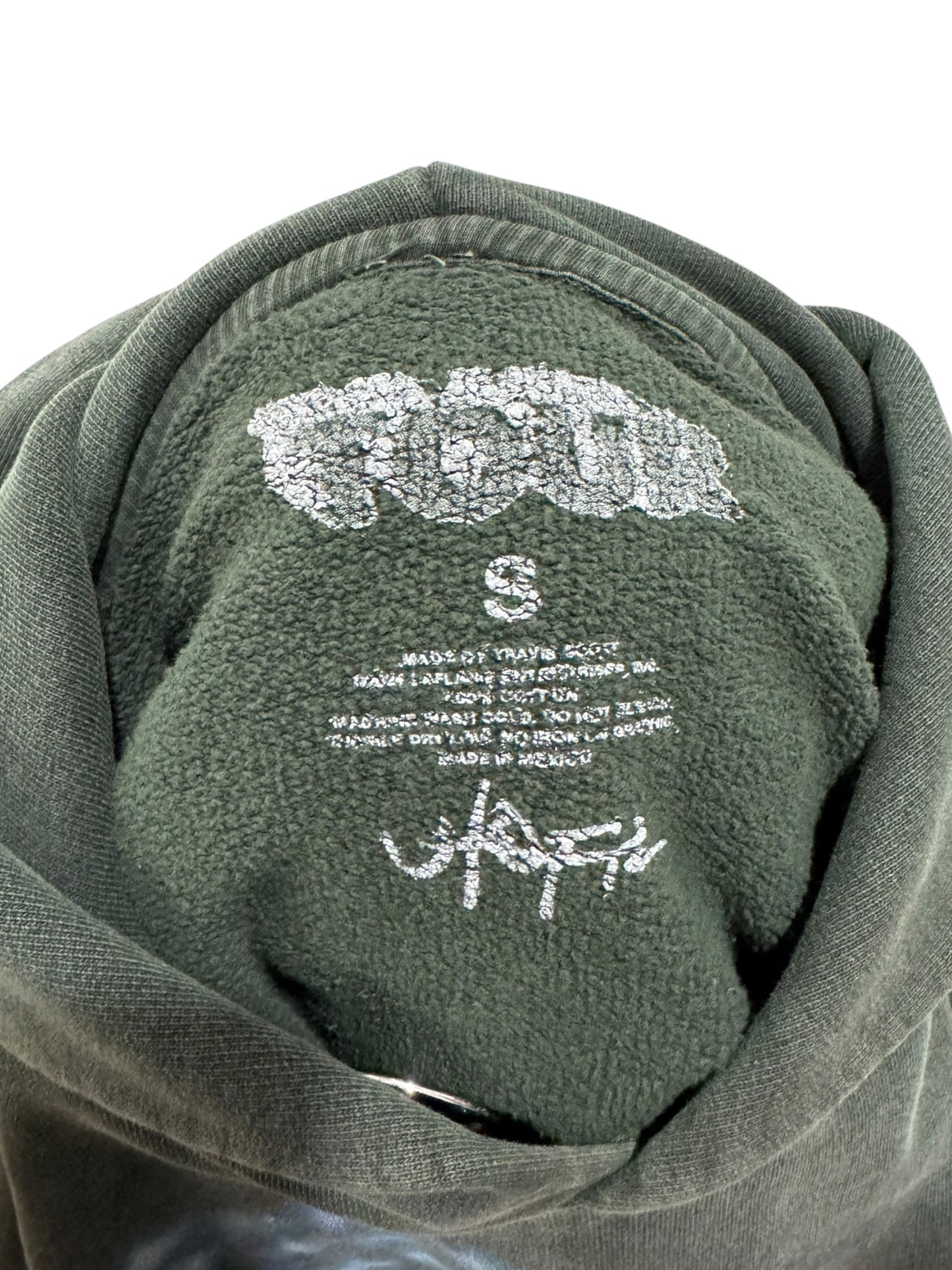 Travis Scott NYC Metlife Exclusive Flag Hoodie Washed Green