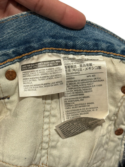 Denim Tears x Virgil Abloh Message In A Tear Printed Jeans Blue Indigo
