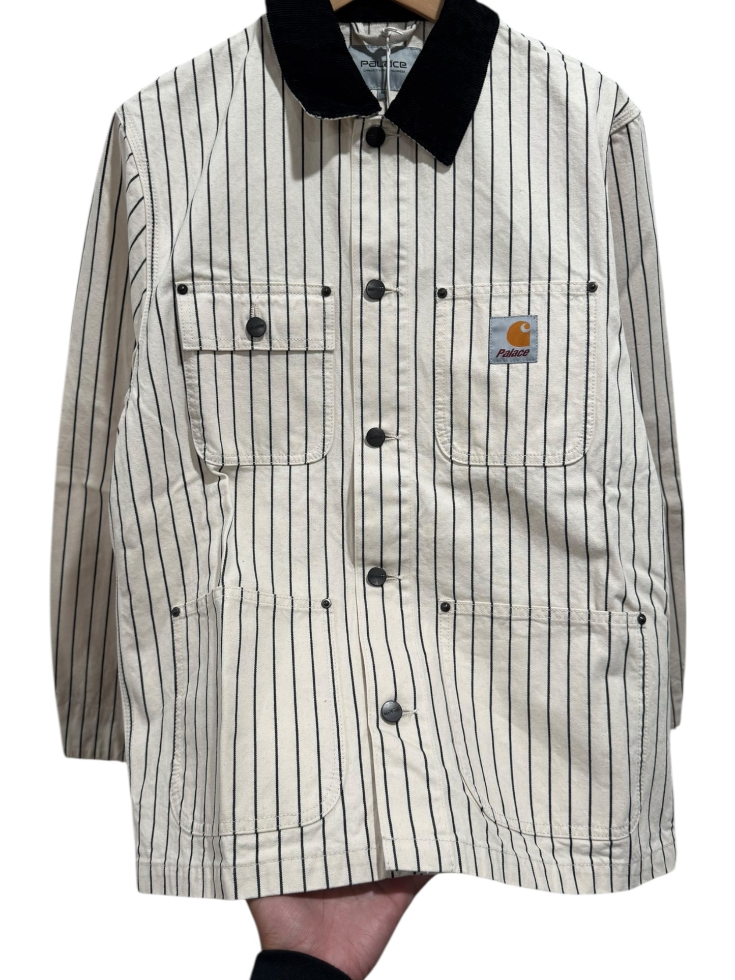 Palace x Carhartt WIP Michigan Coat Hickory Wax Black